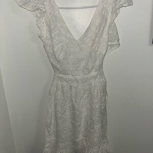 Elegant White Eyelet Dress